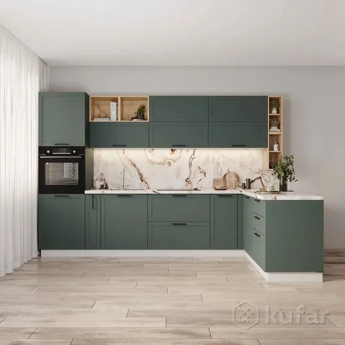 Кухня Перо угловая 3.2×1.8м Аверса